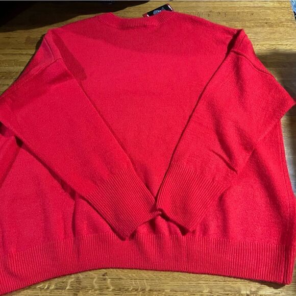Vince Camuto Bright Cherry Red Love Sweater NWT - Picture 14 of 16